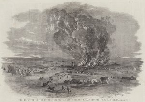 The Explosion of the Right Siege-Train, Near Inkerman Mill by Edward Angelo Goodall